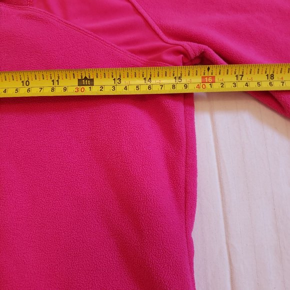 Adidas Hot Pink Climawarm Fleece Pullover 1/4 Zip Thumbholes Pocket XS - Picture 6 of 6